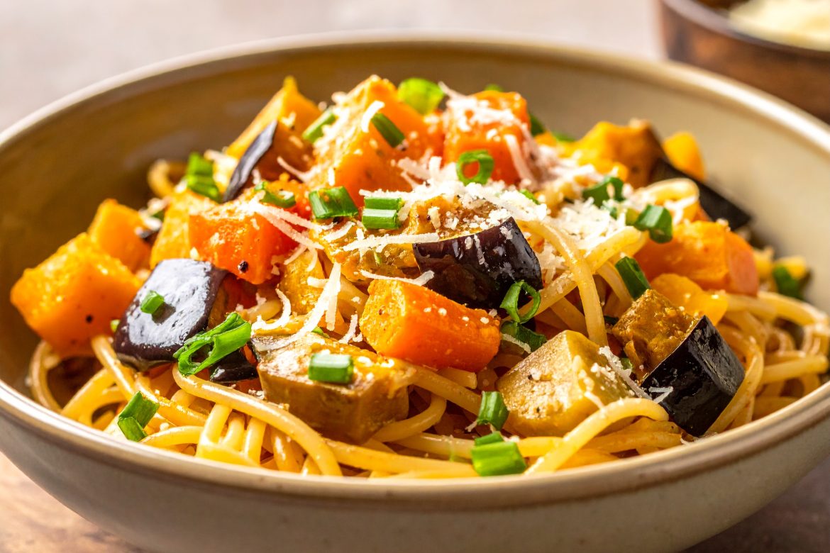 Herbstgemüse mit Spaghetti
