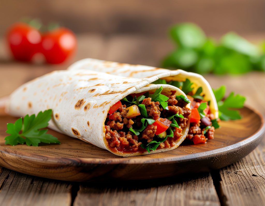 Protein-Wraps mit Gemüsefüllung
