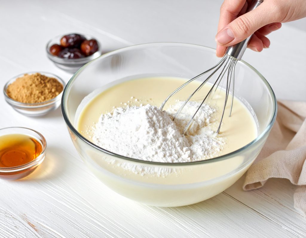 Stärke wird in die Cheesecake-Creme eingerührt
