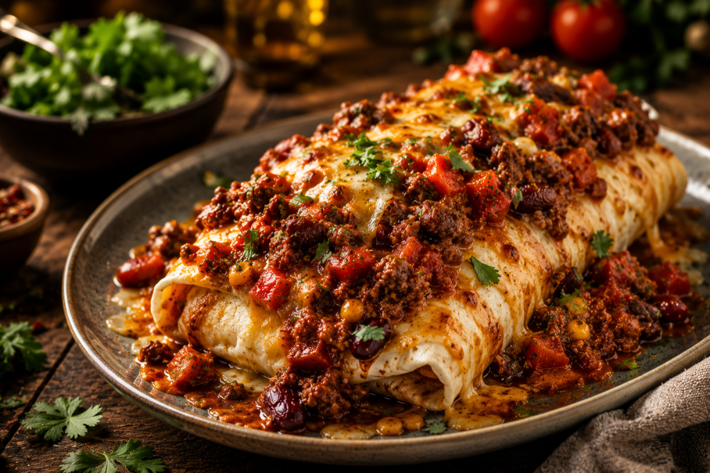 Chili con carne wrap