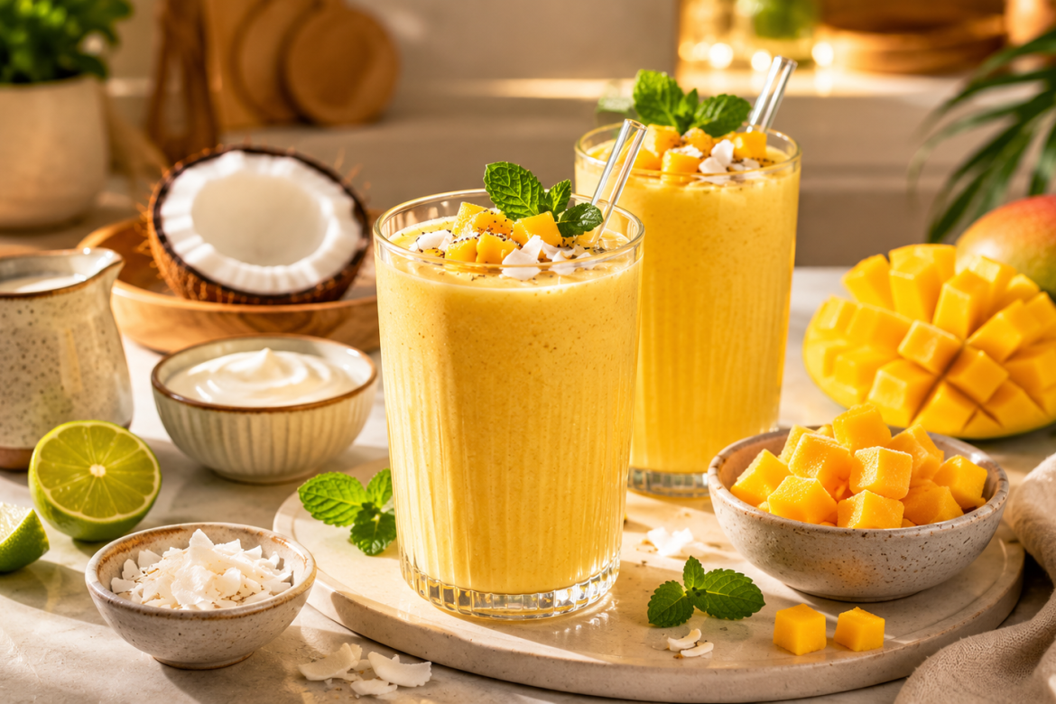 Mango Coconut Protein Smoothie