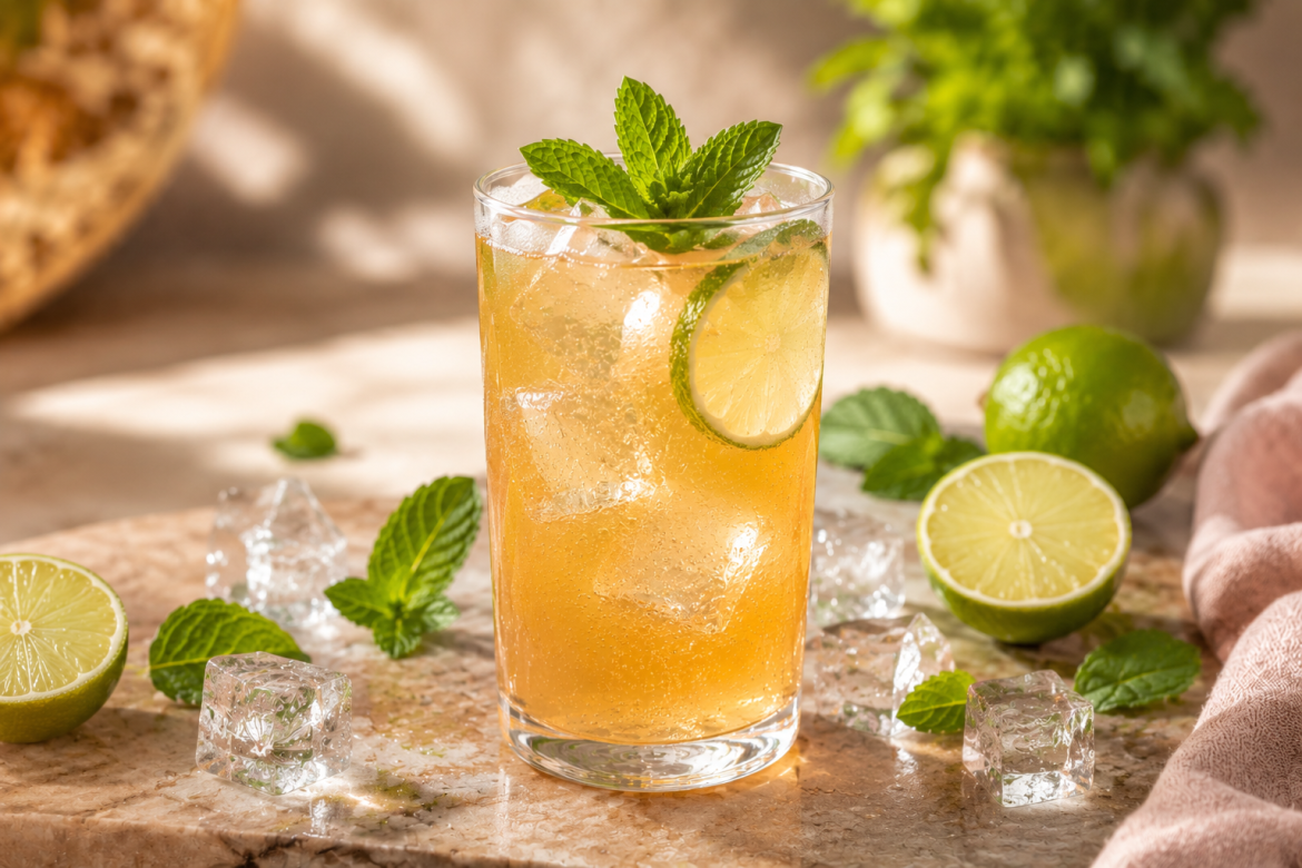 Peach & Power Sommerdrink
